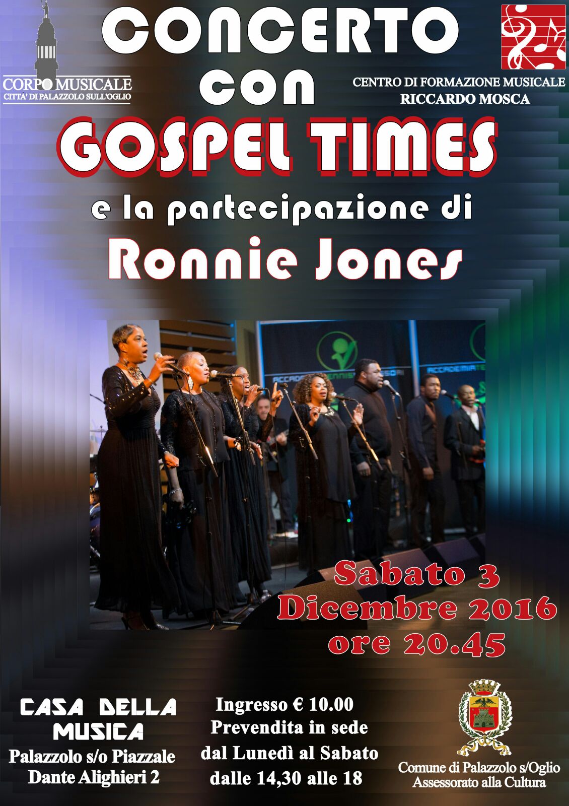 03/12 – Concerto con Gospel Times e Ronnie Jones