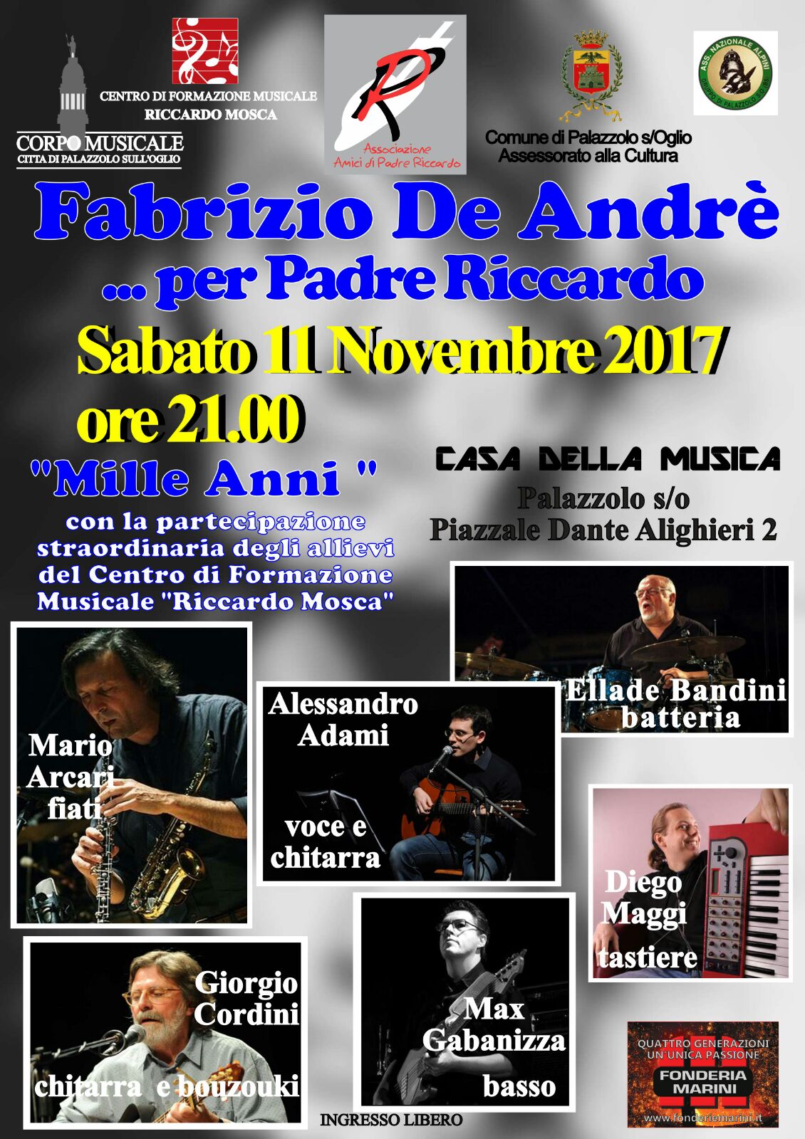11/11 – Fabrizio De Andrè…per Padre Riccardo