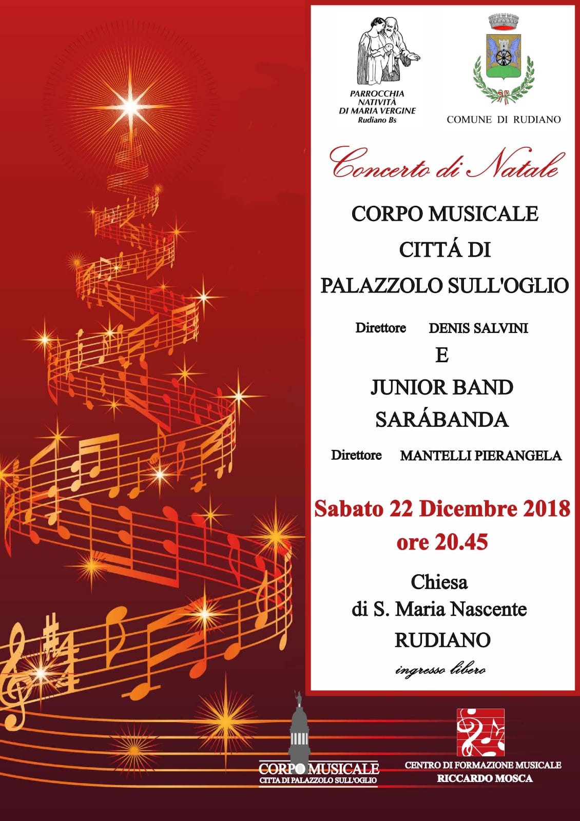 22/12 – Concerto di Natale a Rudiano
